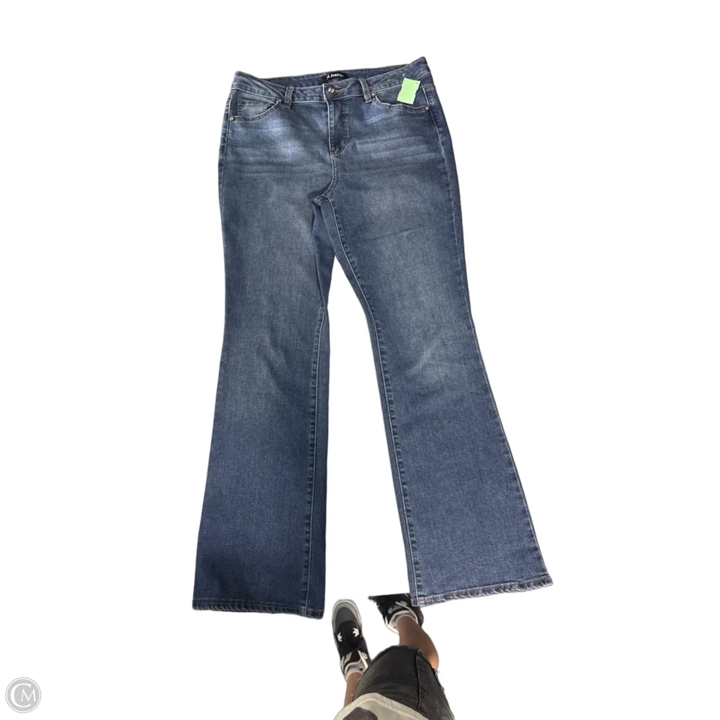 Jeans Straight By D Jeans In Blue Denim, Size: 12