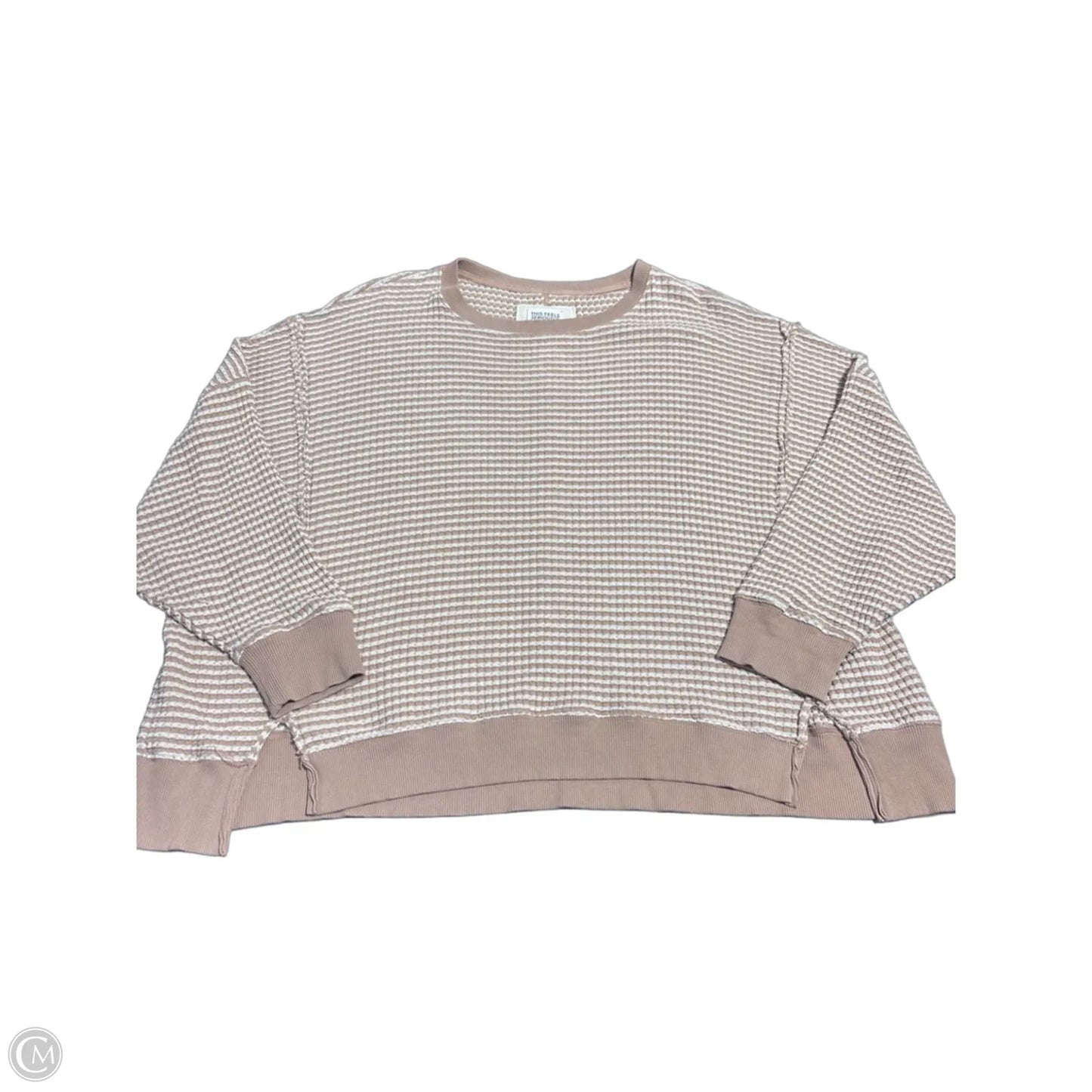 Sweater By American Eagle In Tan & White, Size: Xxl