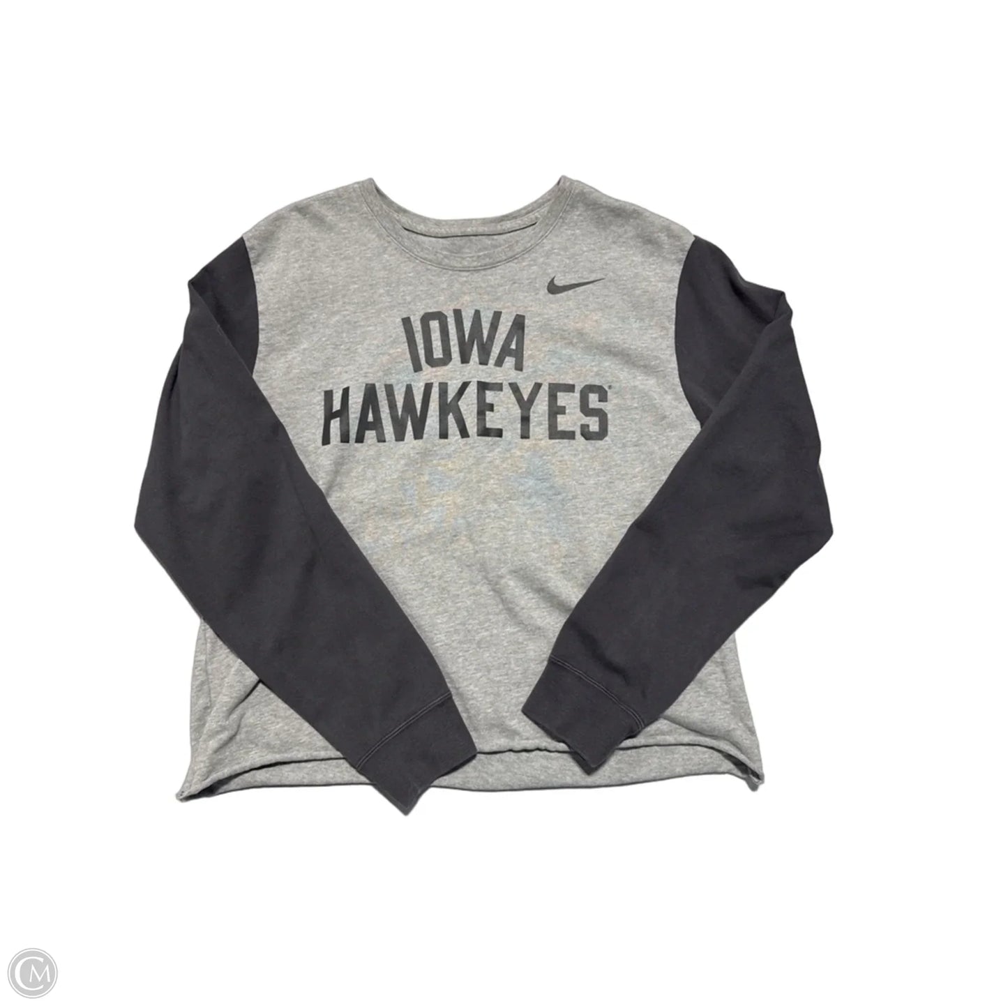 Top Long Sleeve By Nike In Grey, Size: L