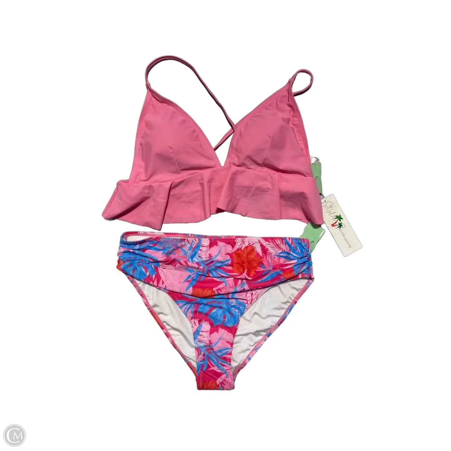 Swimsuit 2pc By Cme In Pink, Size: L