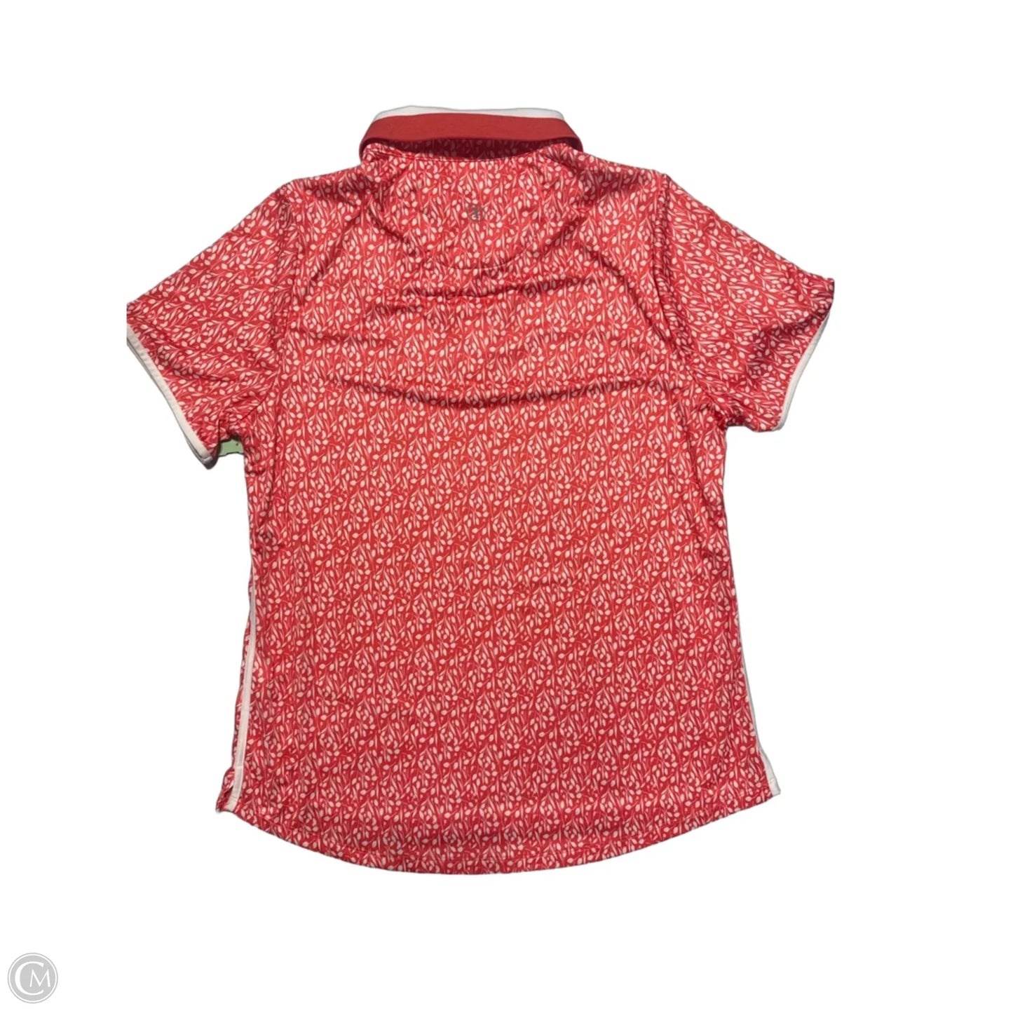 Athletic Top Short Sleeve By Izod In Coral, Size: L