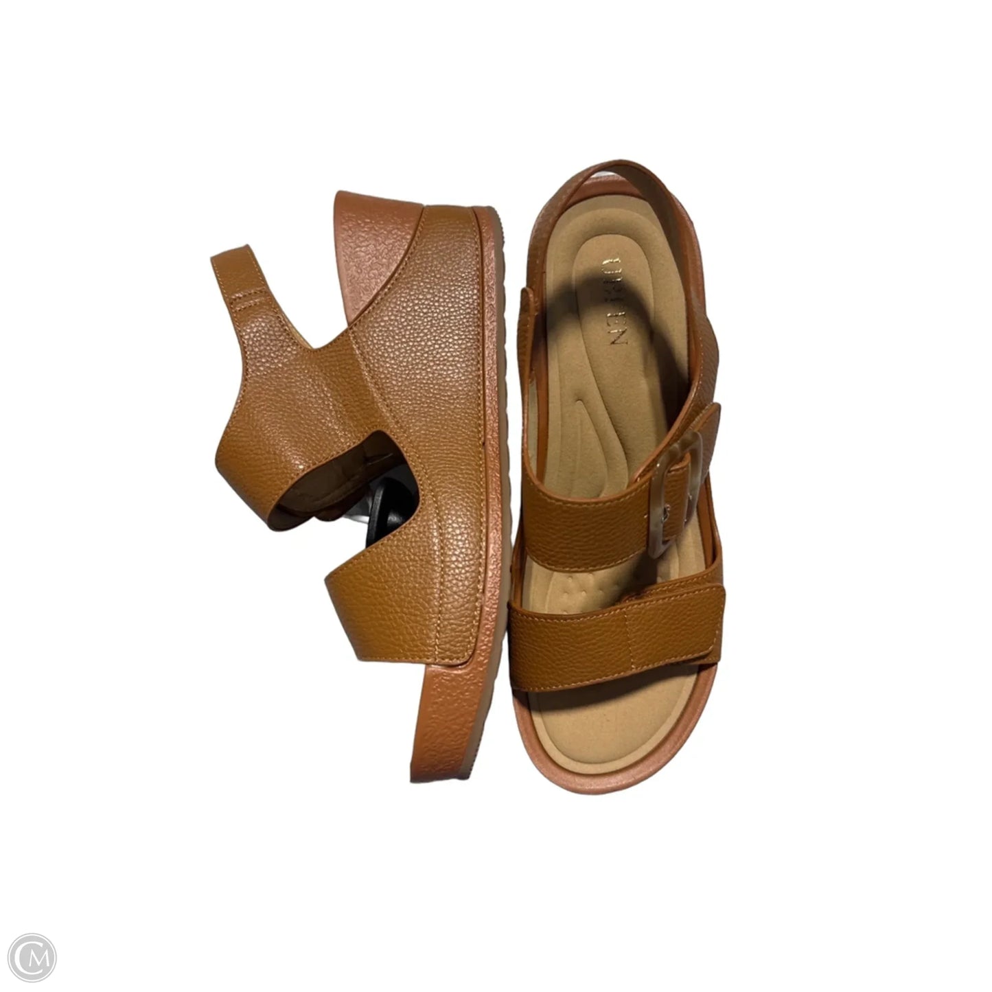 Sandals Heels Block By Cmc In Brown, Size: 9.5