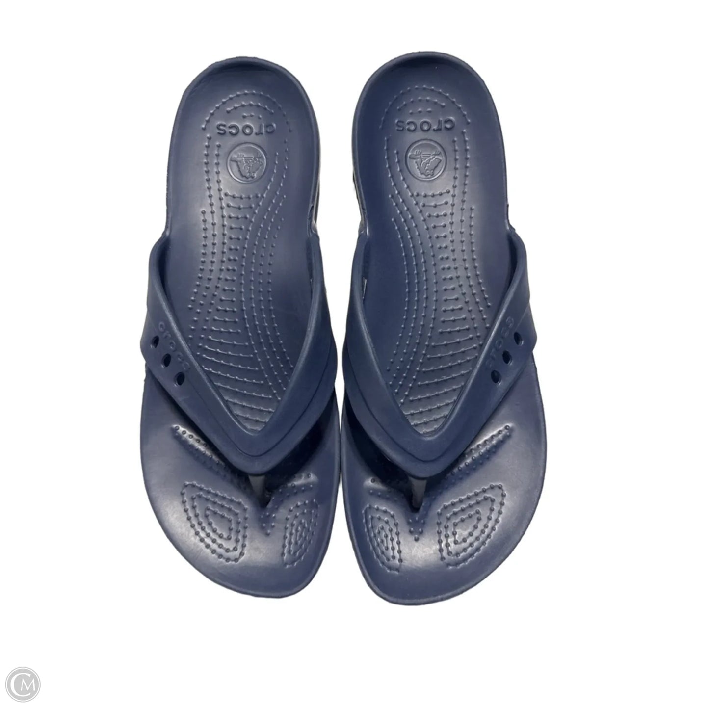 Sandals Flats By Crocs In Blue, Size: 11