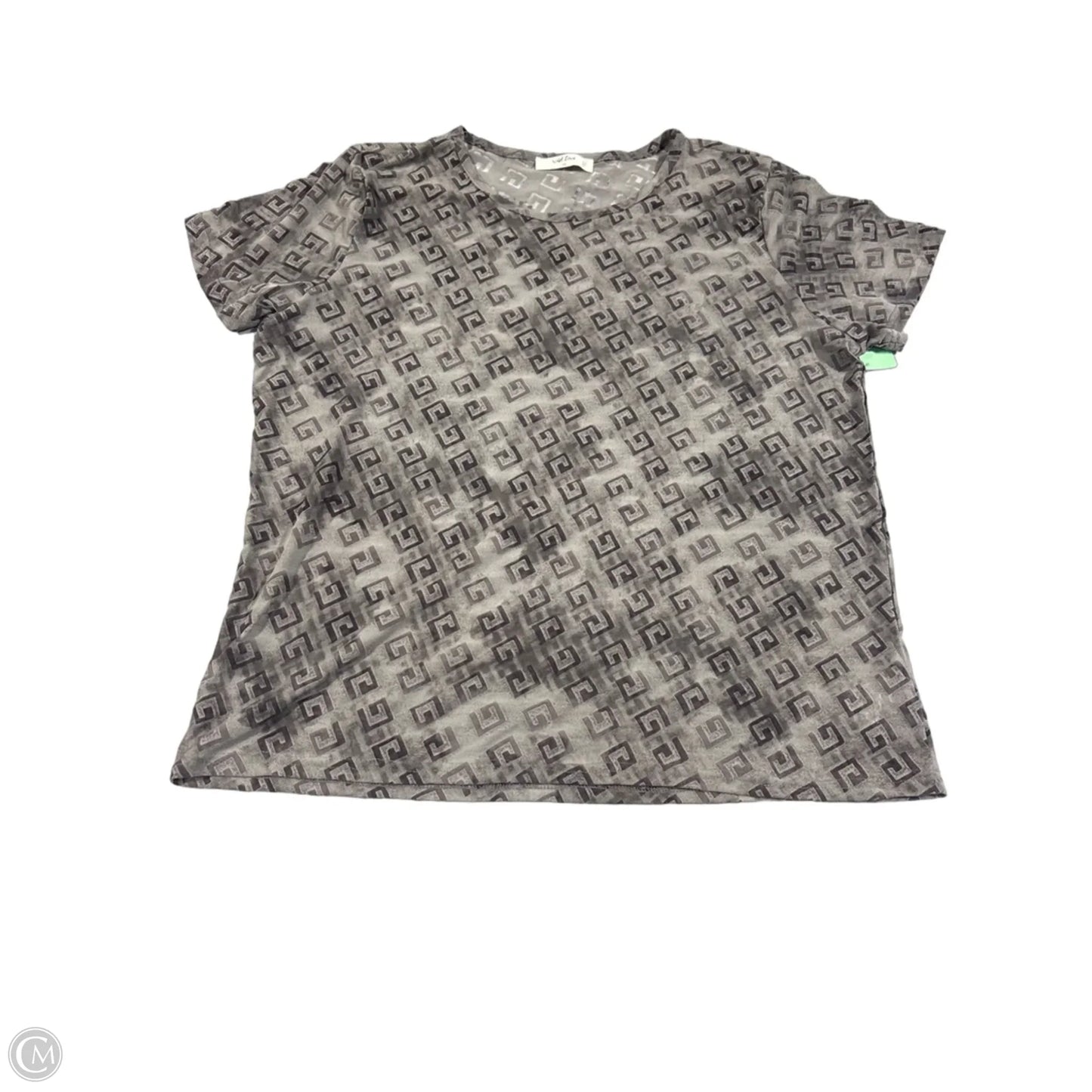 Top Short Sleeve Basic By Cmc In Grey, Size: 2x