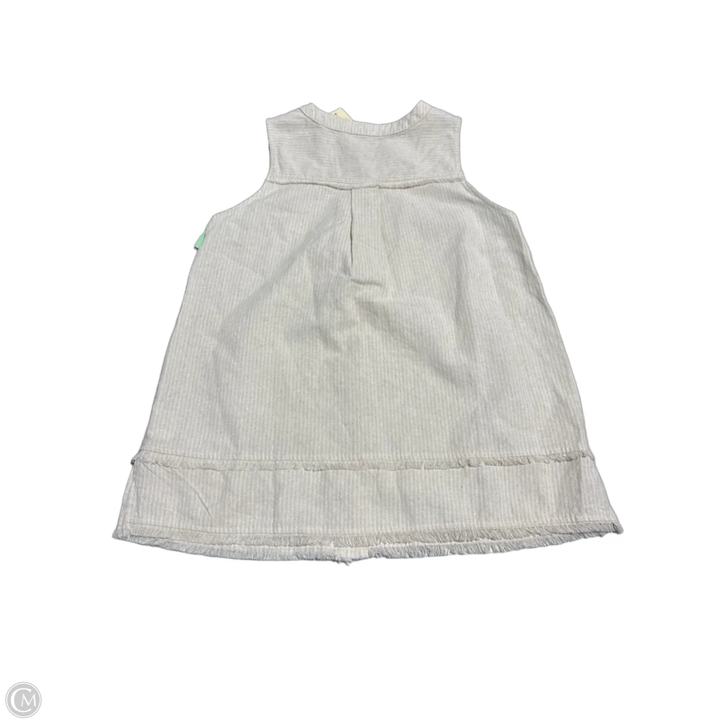 Tank Top By Doe & Rae In Cream & Tan, Size: M