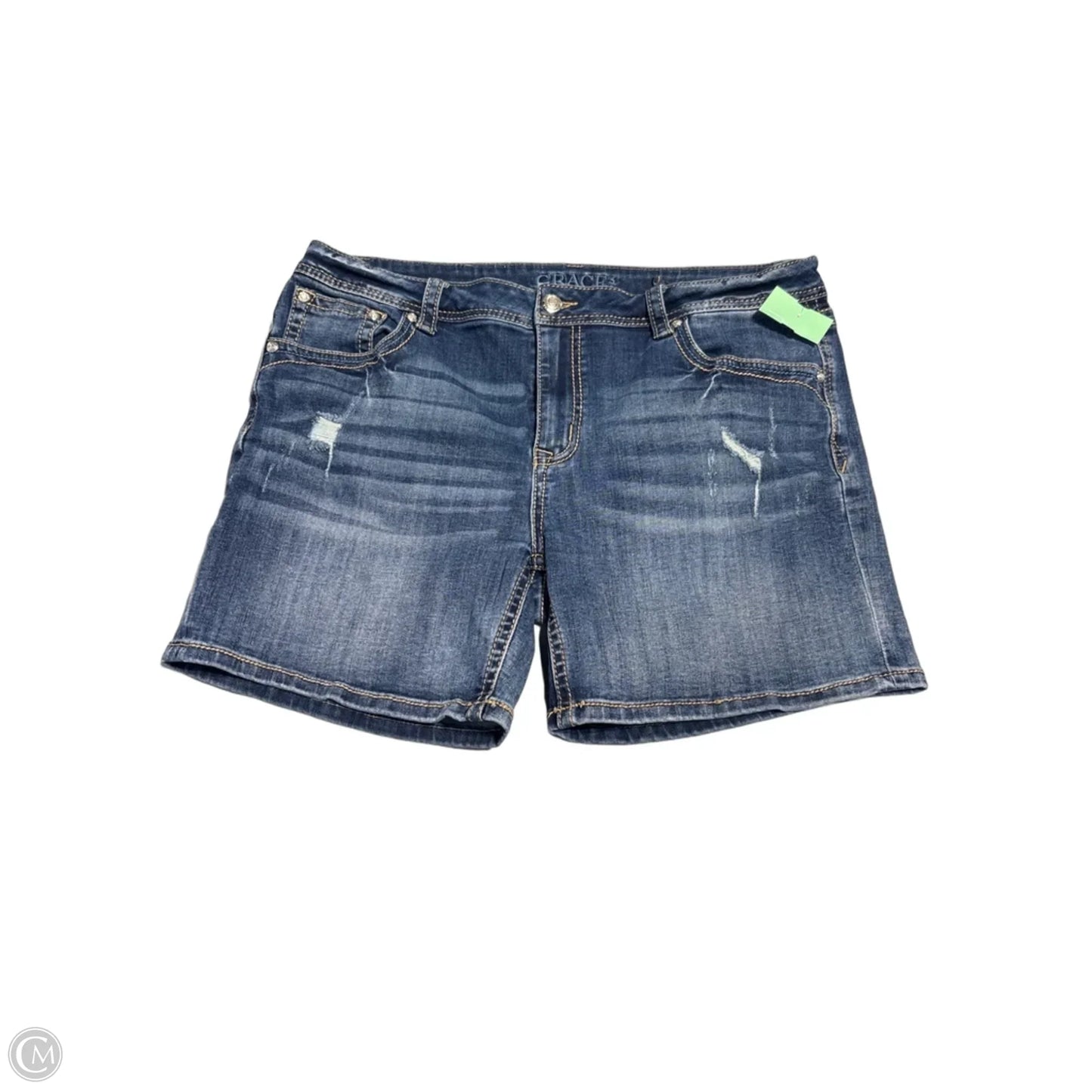 Shorts By Grace In Blue Denim, Size: 16