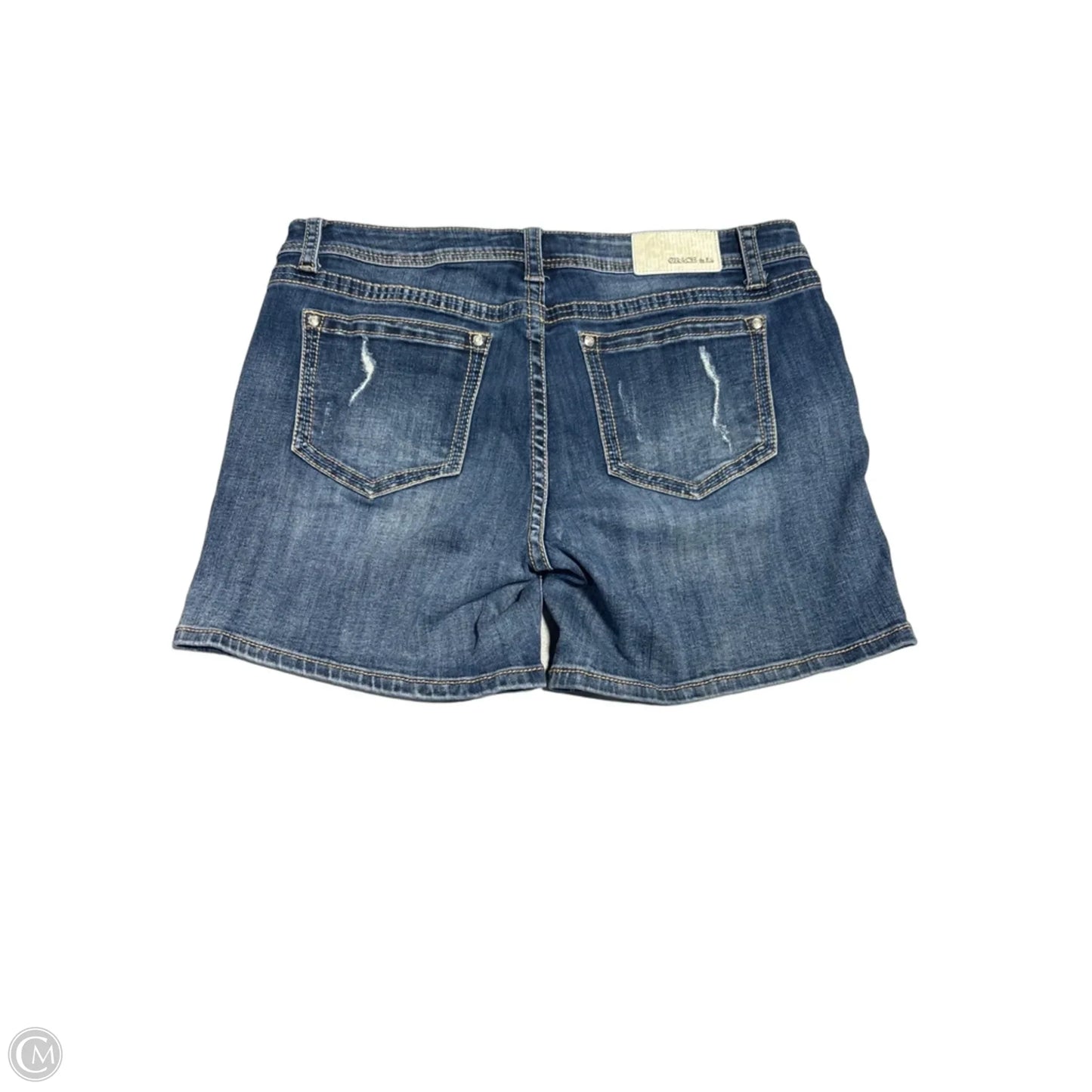 Shorts By Grace In Blue Denim, Size: 16
