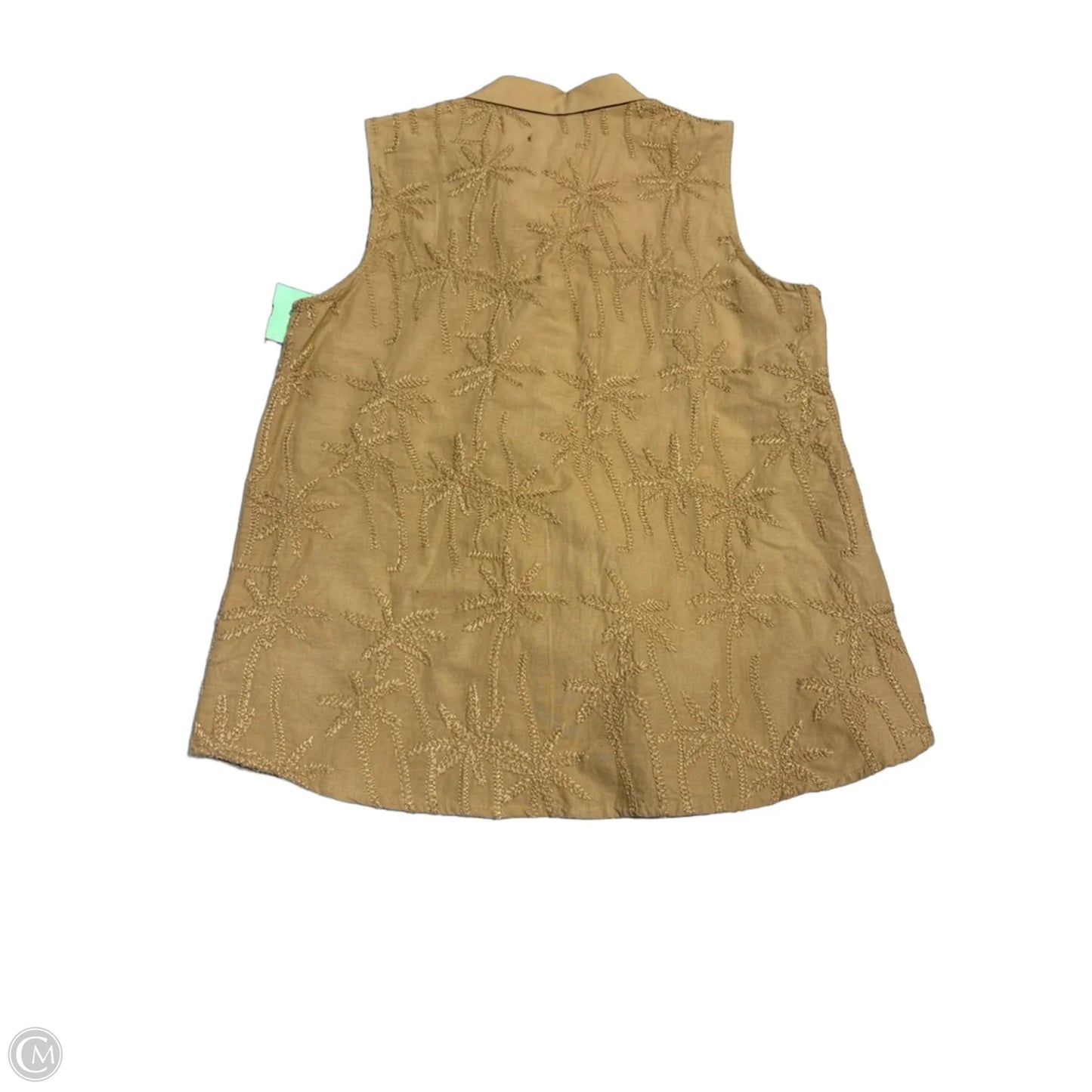 Top Sleeveless By Cme In Tan, Size: M