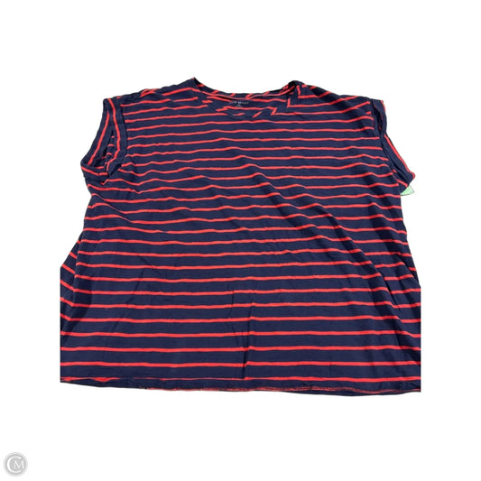 Top Short Sleeve By Lane Bryant In Blue & Red, Size: 3x
