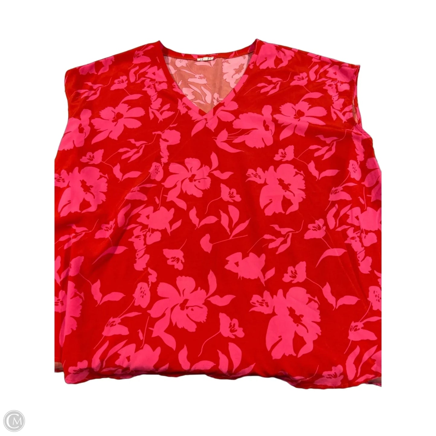 Top Short Sleeve By Jodifl In Pink & Red, Size: 3x