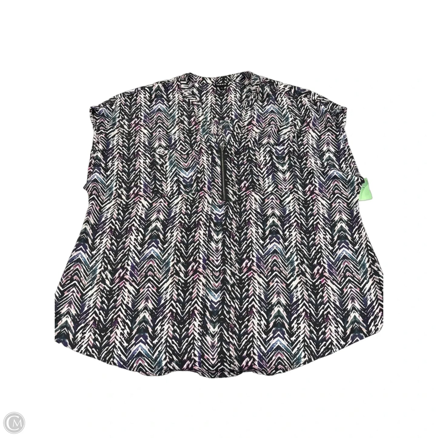 Top Sleeveless By Torrid In Black & Purple, Size: 2x