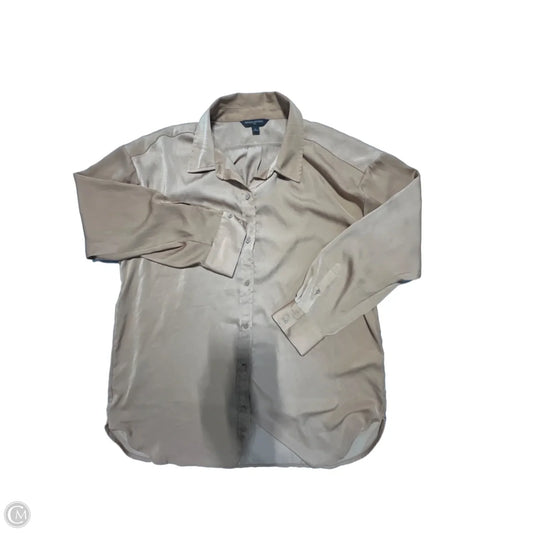 Top Long Sleeve By Banana Republic In Tan, Size: L