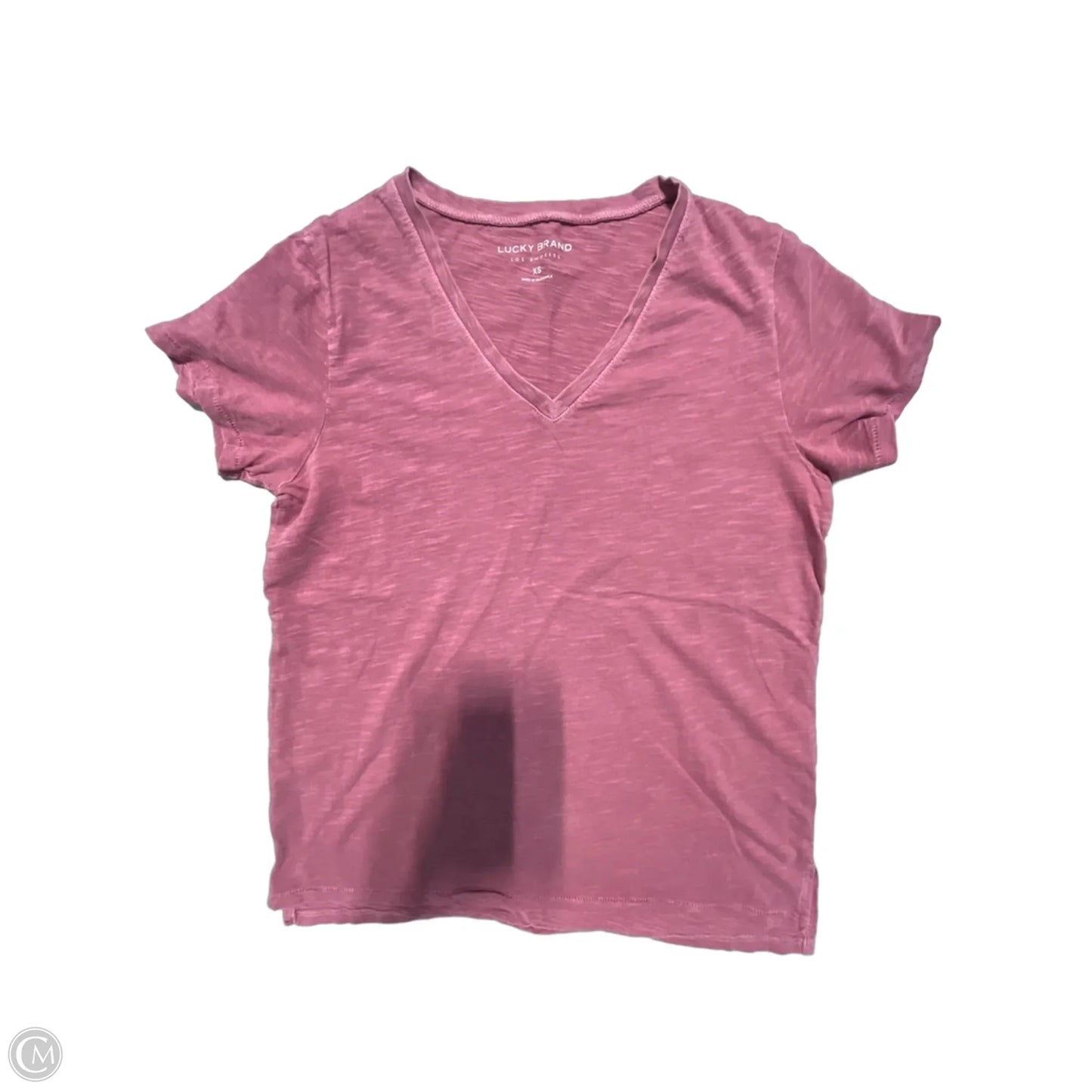 Top Short Sleeve By Lucky Brand In Pink, Size: Xs