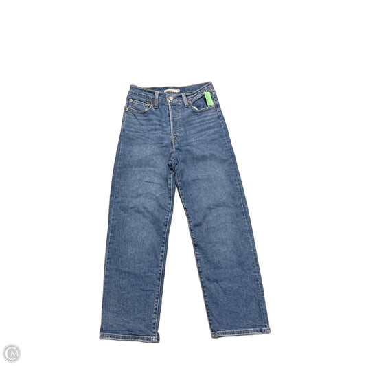 Jeans Straight By Levis In Blue Denim, Size: 4