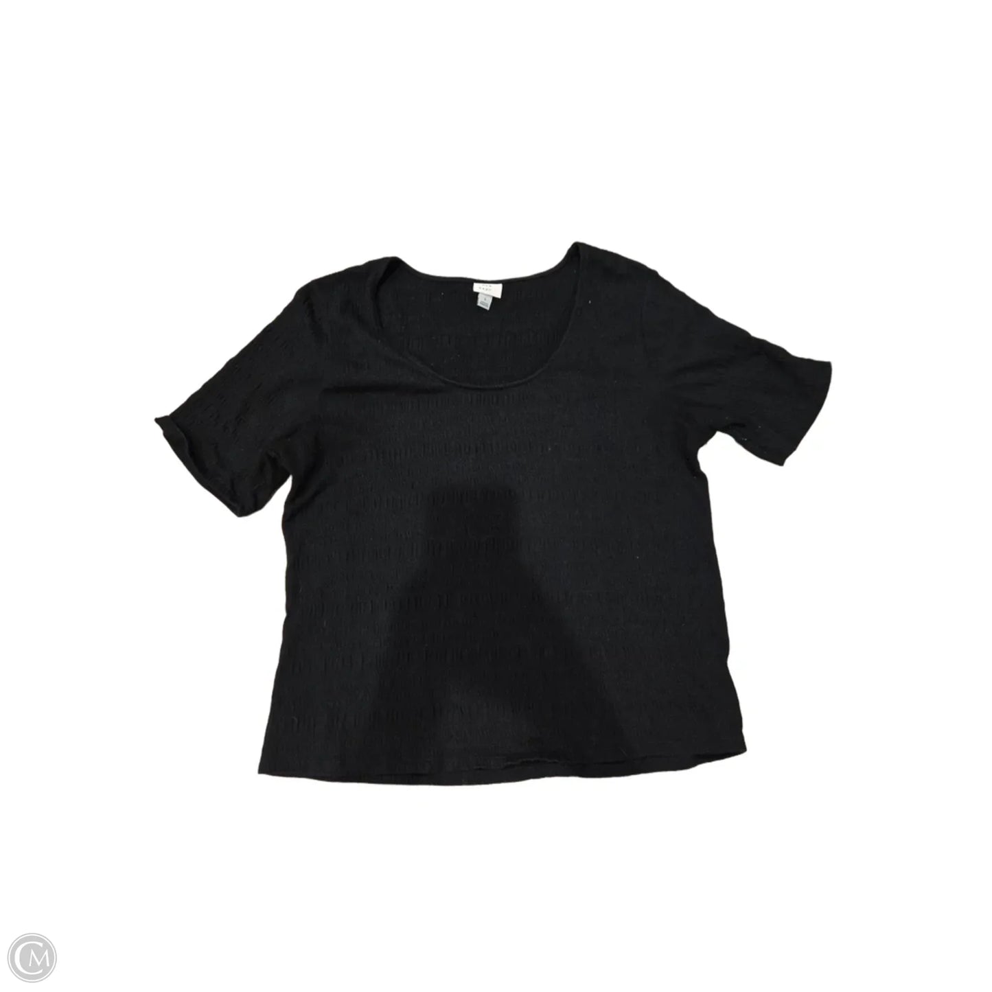 Top Short Sleeve By A New Day In Black, Size: L