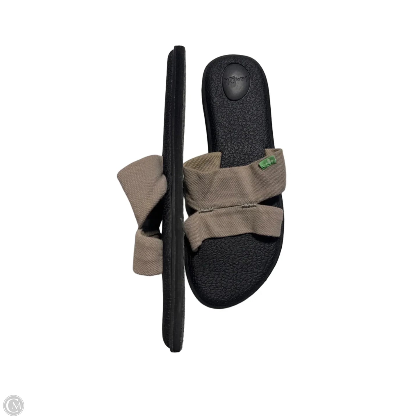 Sandals Flats By Sanuk In Black & Brown, Size: 10