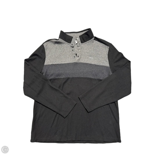 Top Long Sleeve By Calvin Klein In Black, Size: L