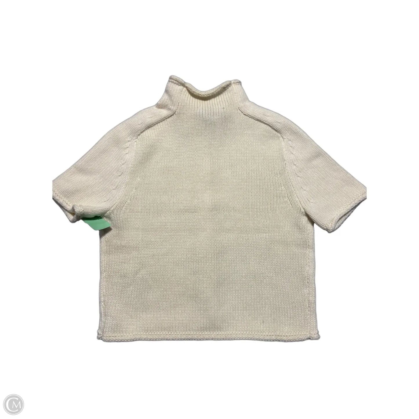 Sweater Short Sleeve By Zara In Cream, Size: M