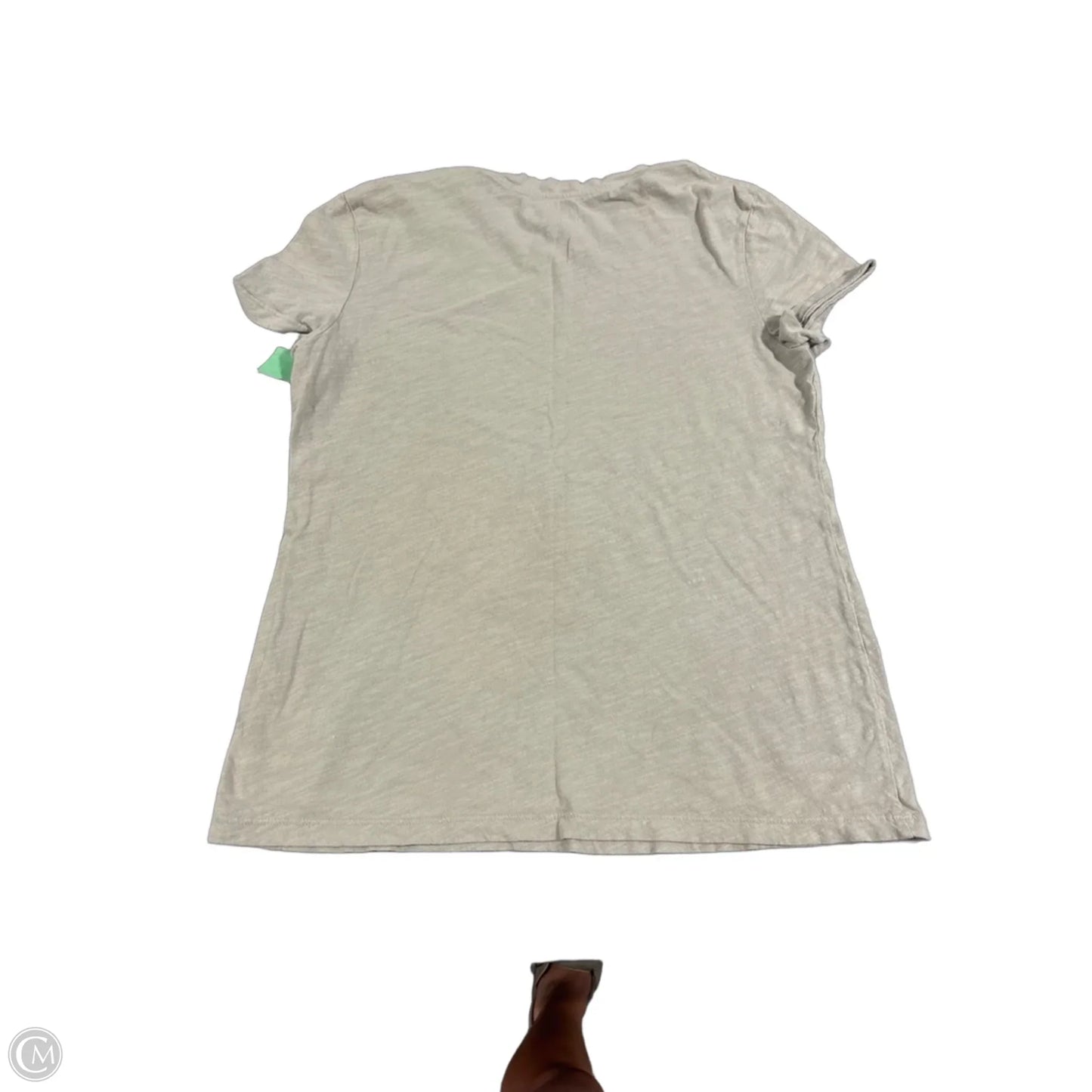 Top Short Sleeve By Cmc In Tan, Size: M