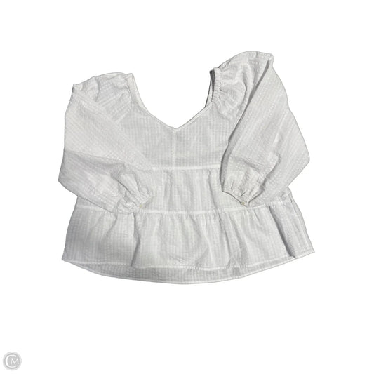 Top Long Sleeve By Old Navy In White, Size: Xl