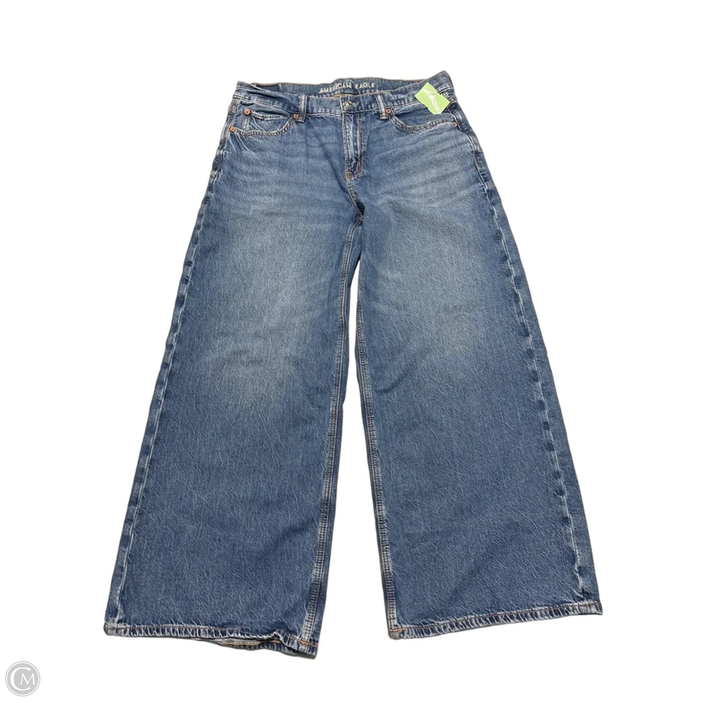Jeans Wide Leg By American Eagle In Blue Denim, Size: 6
