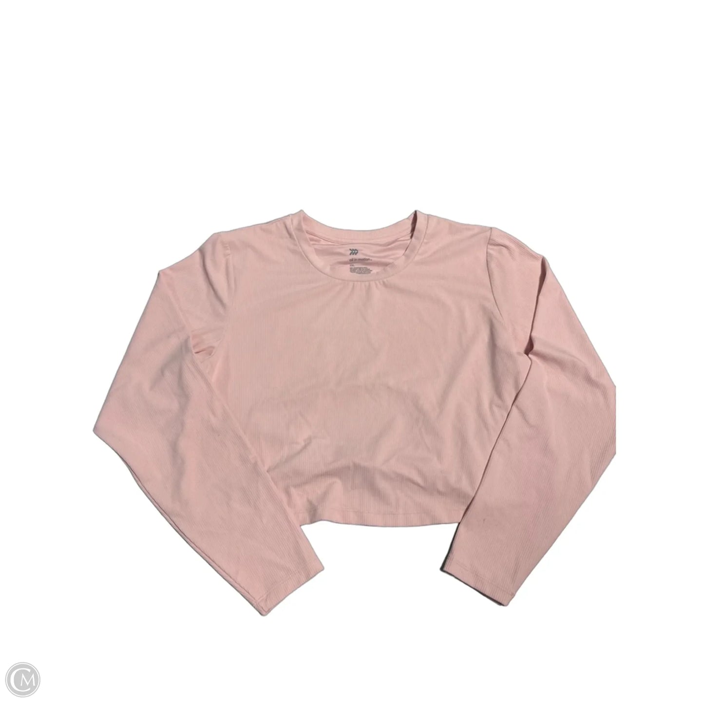 Athletic Top Long Sleeve Collar By All In Motion In Pink, Size: Xxl