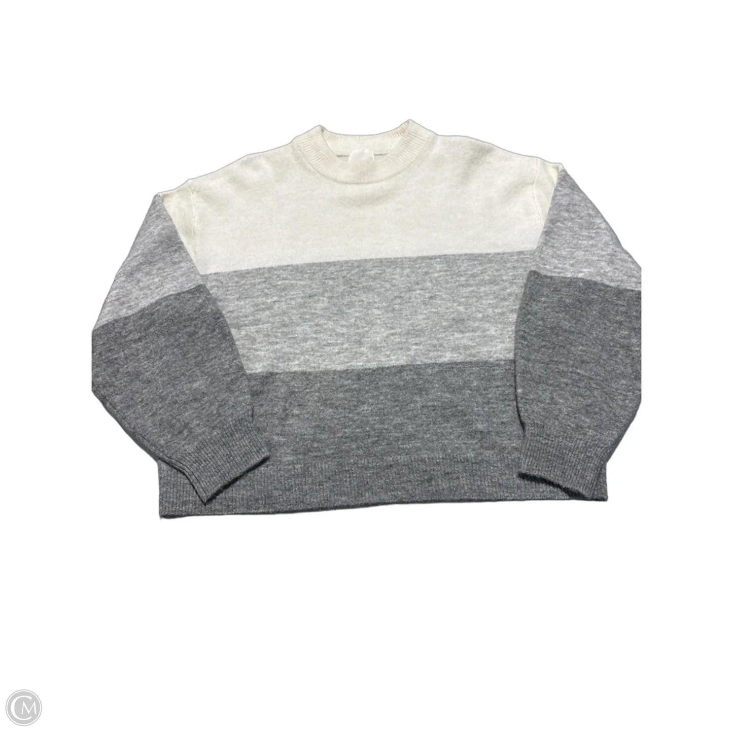 Sweater By H&m In Grey & White, Size: S