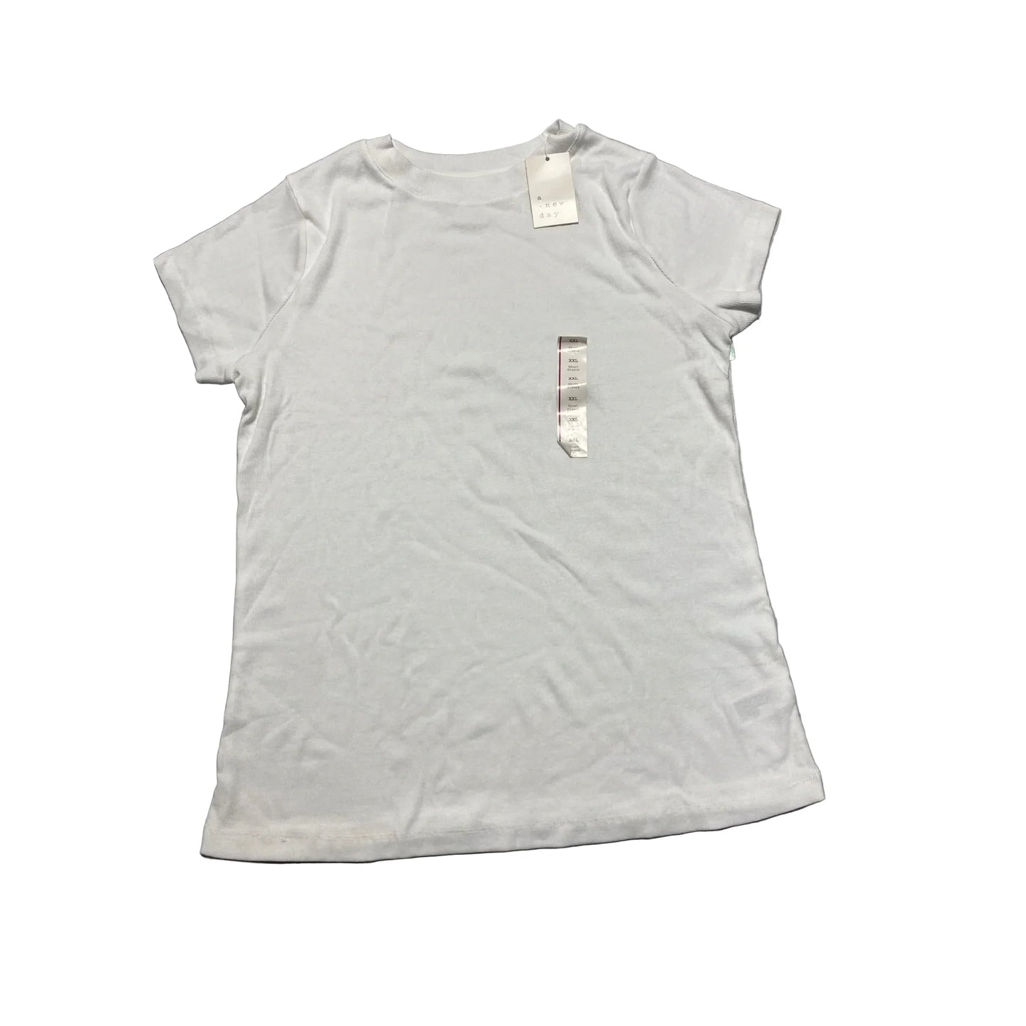 Top Short Sleeve By A New Day In White, Size: Xxl
