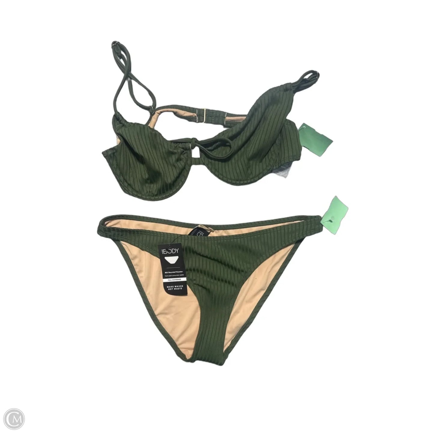 Swimsuit 2pc By Cme In Green, Size: M