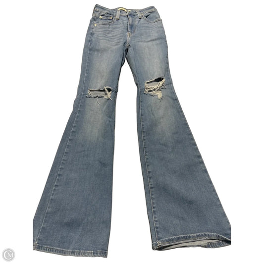 Jeans Flared By Levis In Blue Denim, Size: 0
