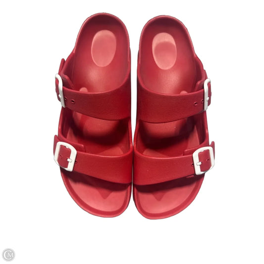 Sandals Flats By Cme In Red, Size: 9