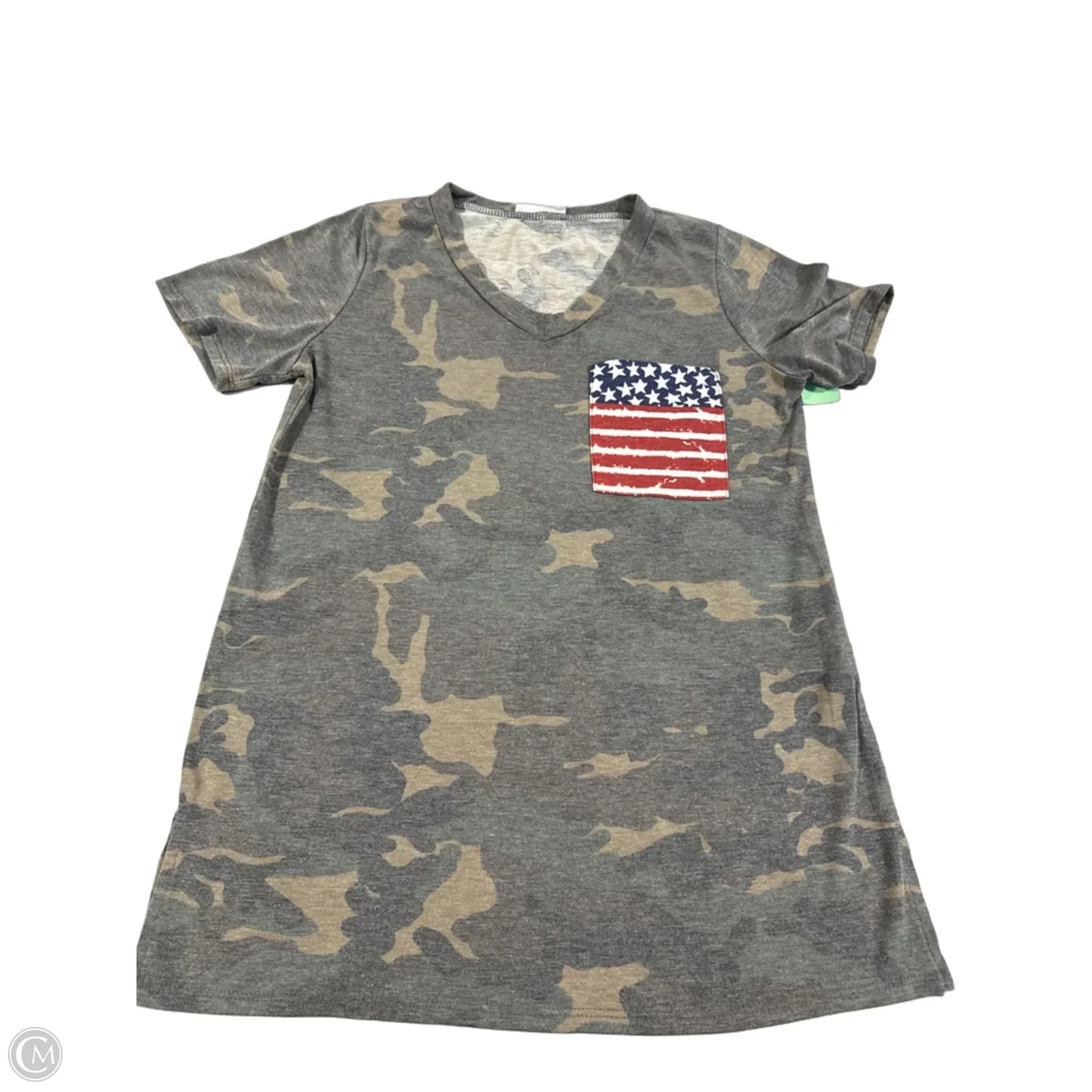 Top Short Sleeve By First Love In Camouflage Print, Size: S