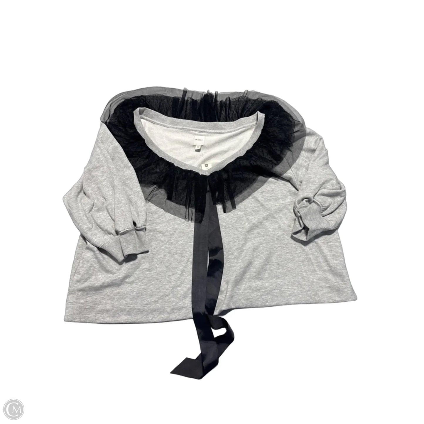 Top 3/4 Sleeve By Maeve In Black & Grey, Size: Xl