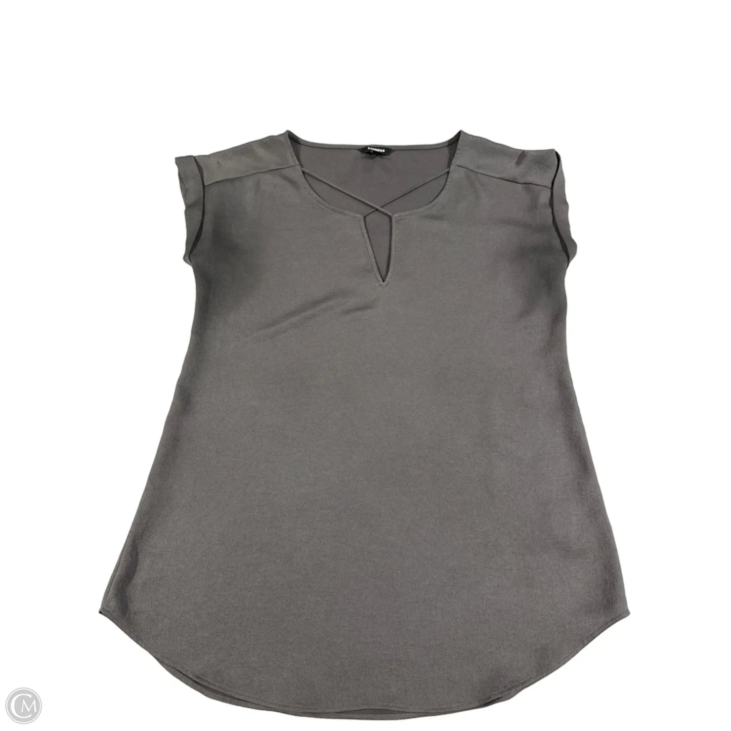 Top Short Sleeve By Express In Grey, Size: M