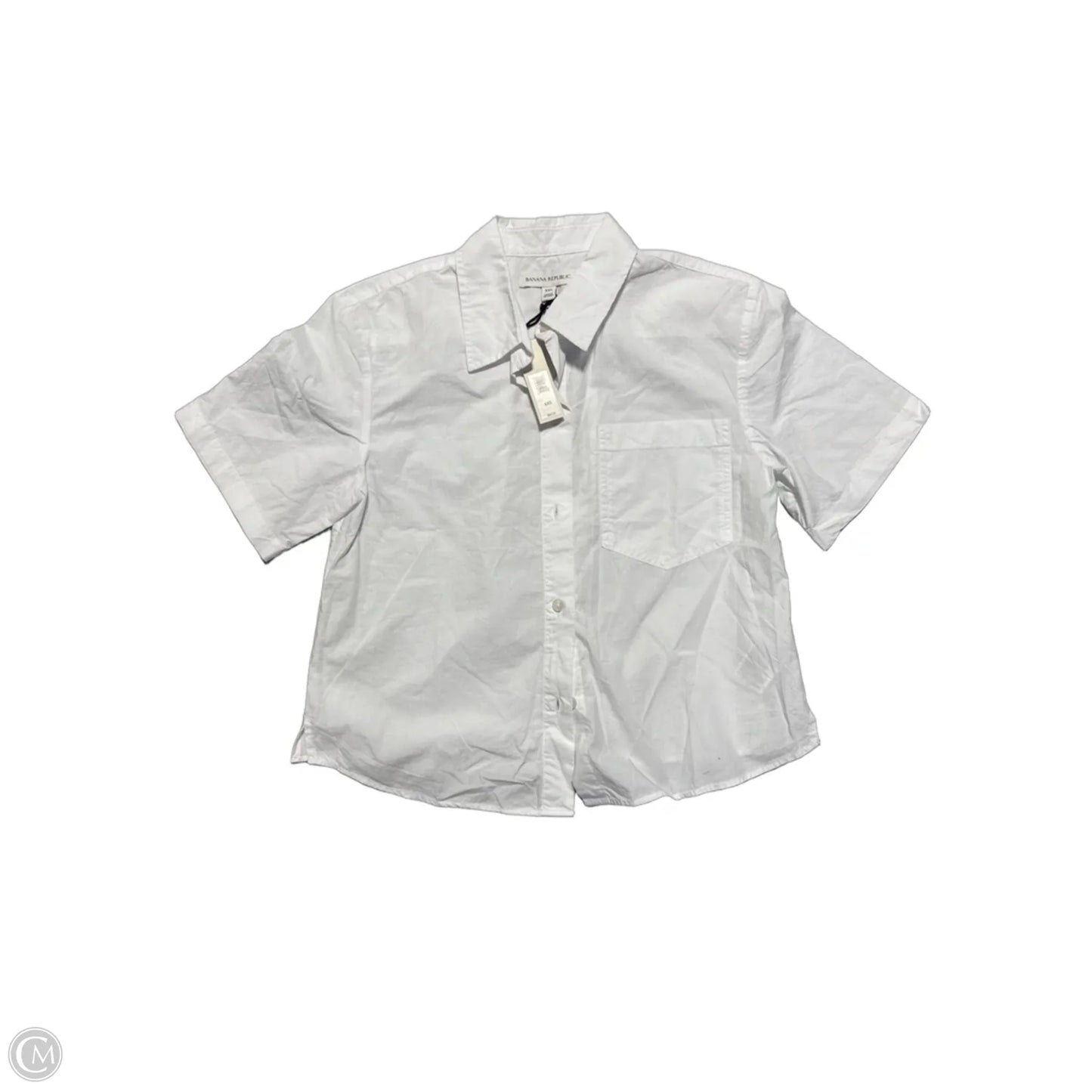 Top Short Sleeve By Banana Republic In White, Size: Xxs