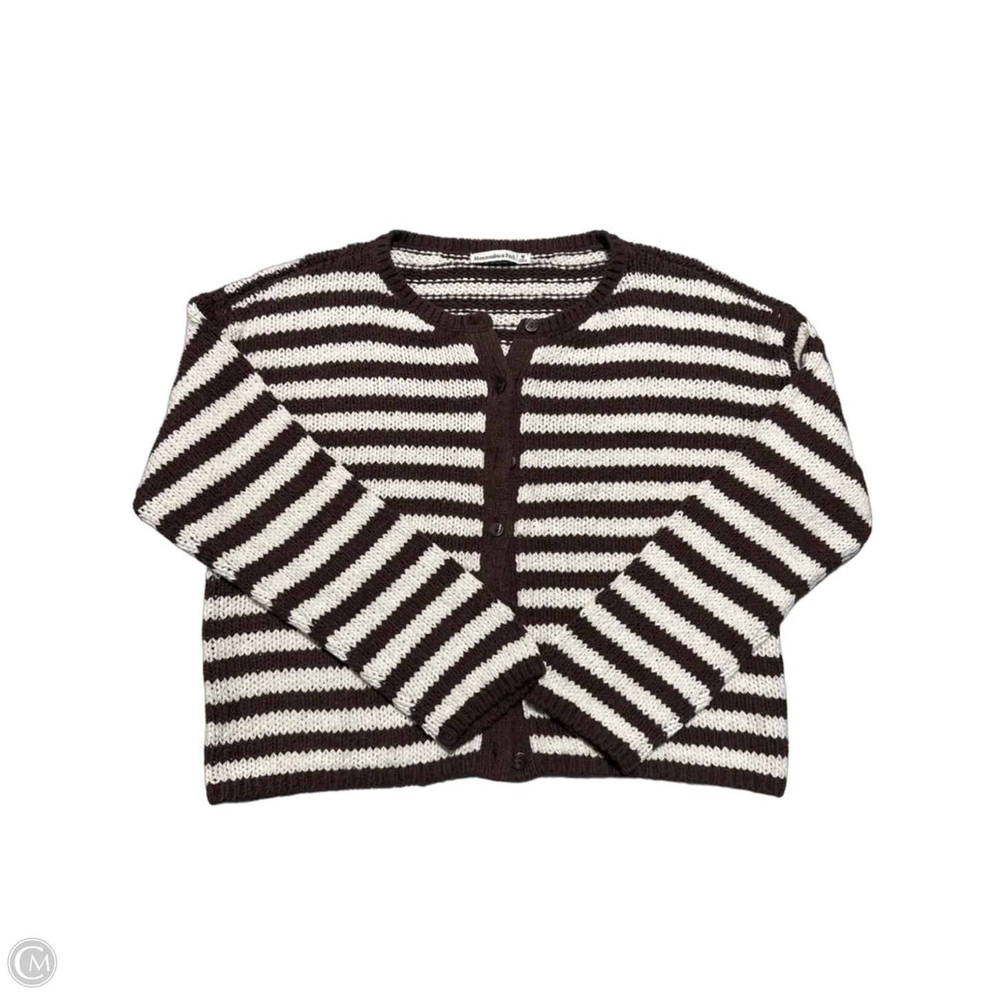 Sweater By Abercrombie And Fitch In Brown & Cream, Size: M