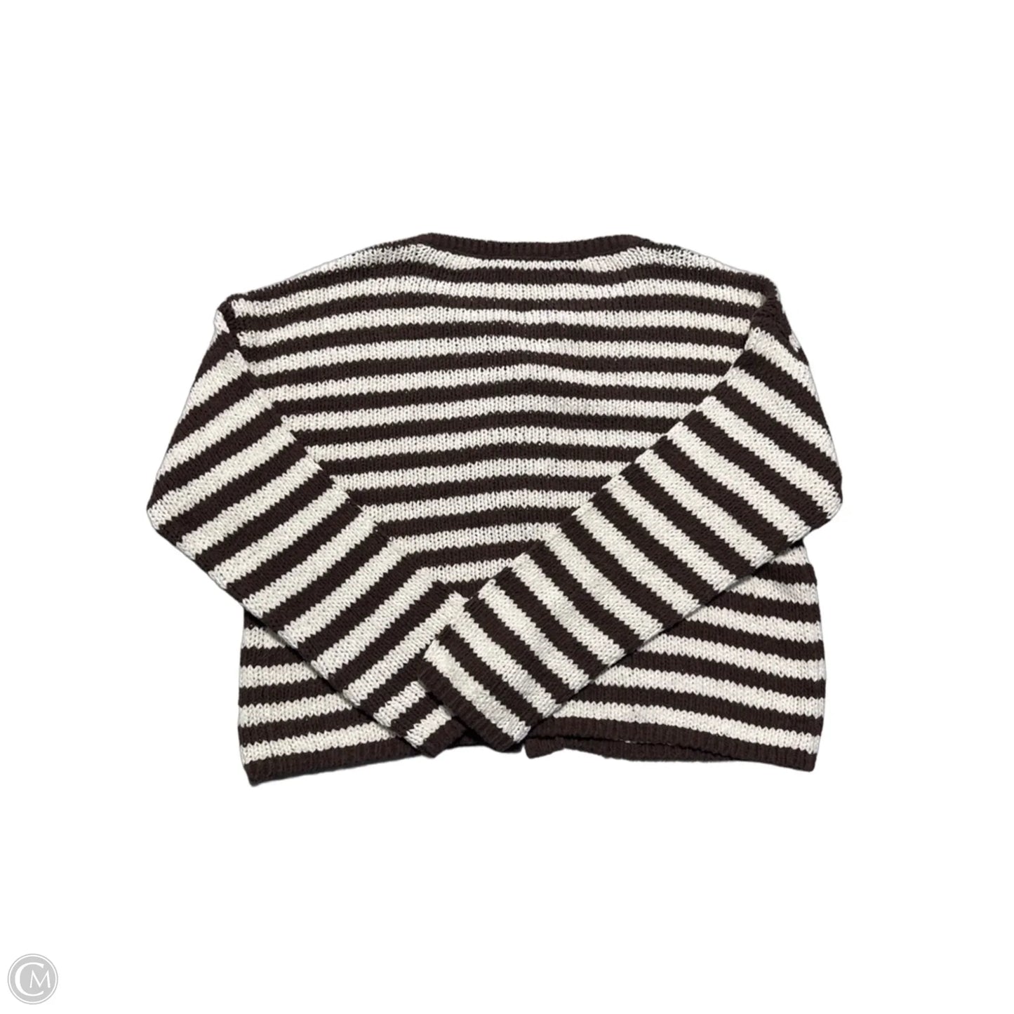 Sweater By Abercrombie And Fitch In Brown & Cream, Size: M