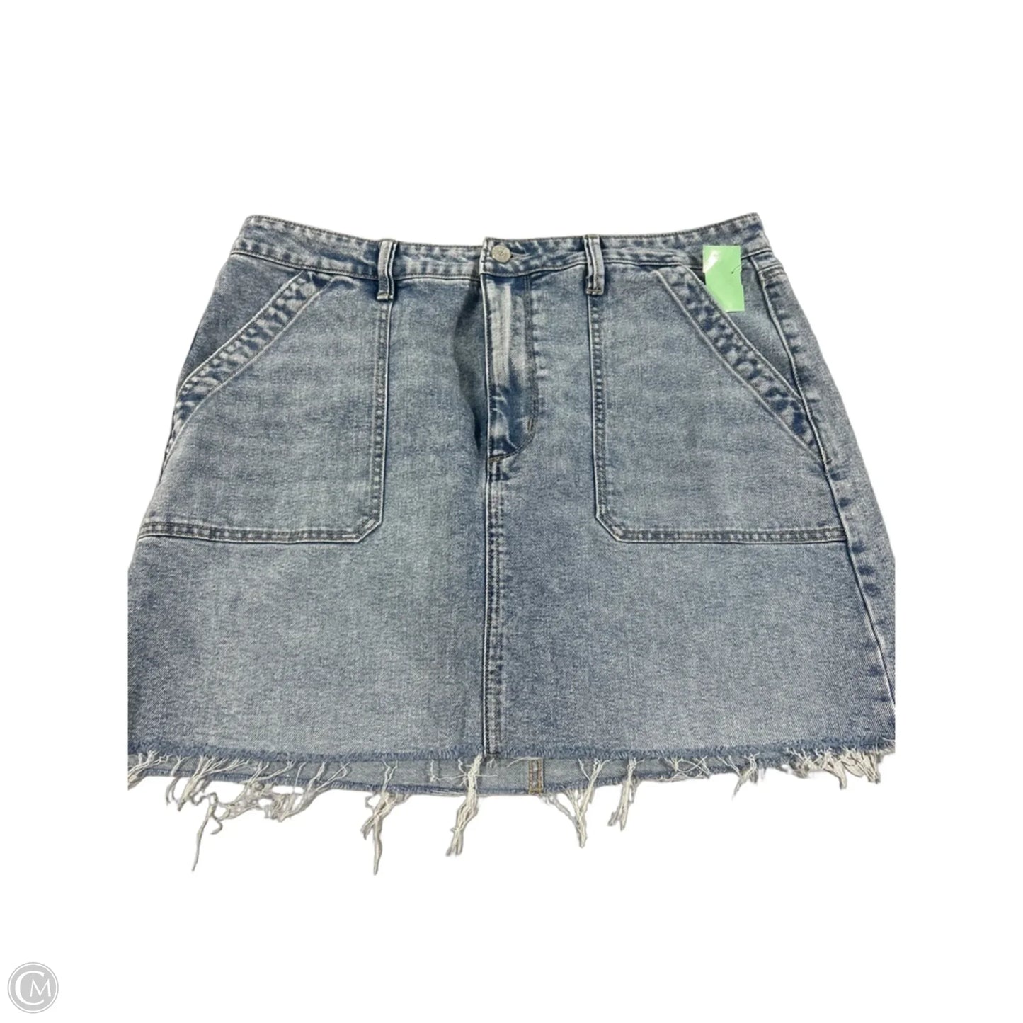Skirt Mini & Short By Cmc In Blue Denim, Size: 16