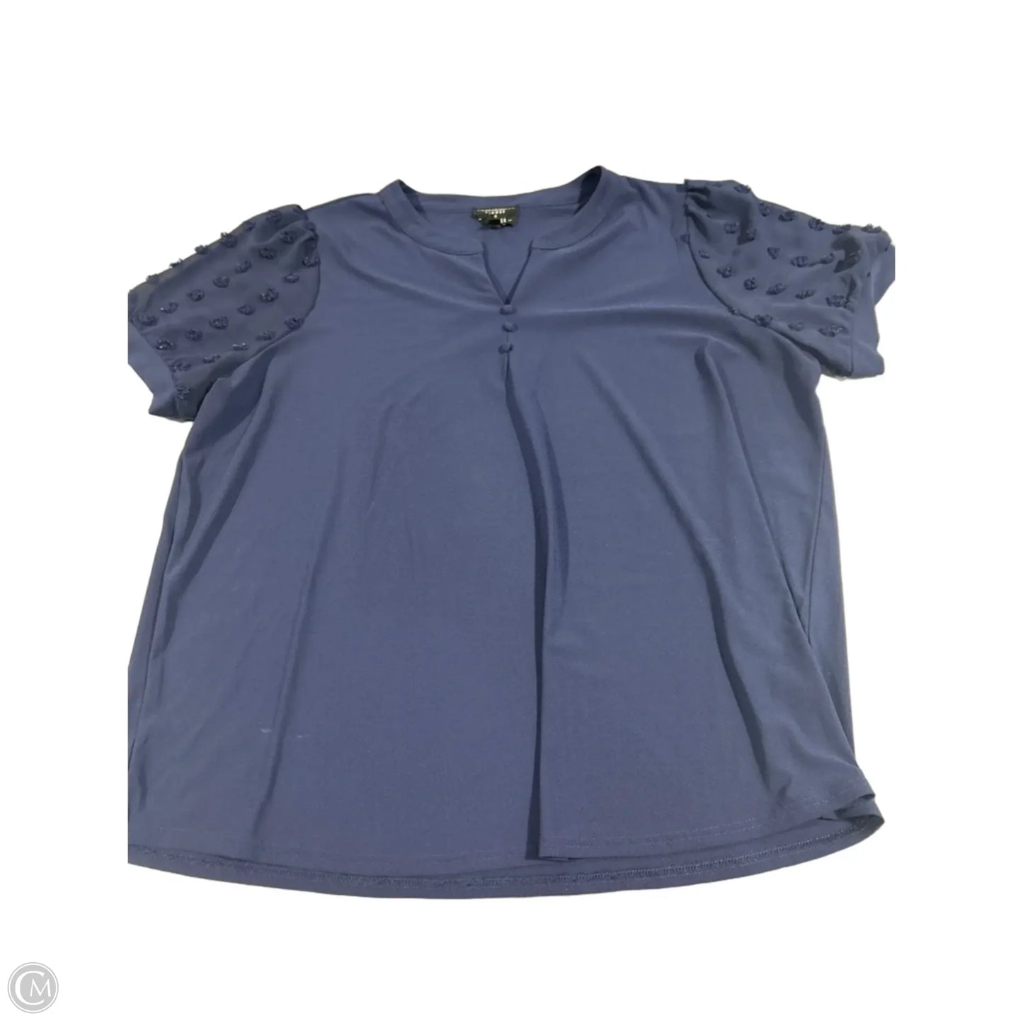 Top Short Sleeve By Cmc In Navy, Size: 3x