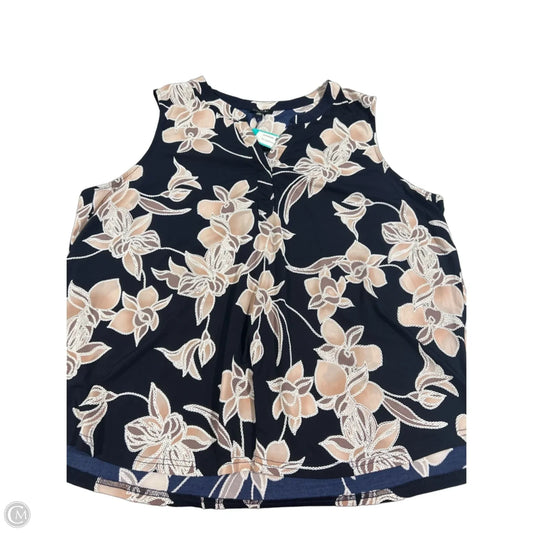 Top Sleeveless By Papermoon In Blue & Pink, Size: 3x
