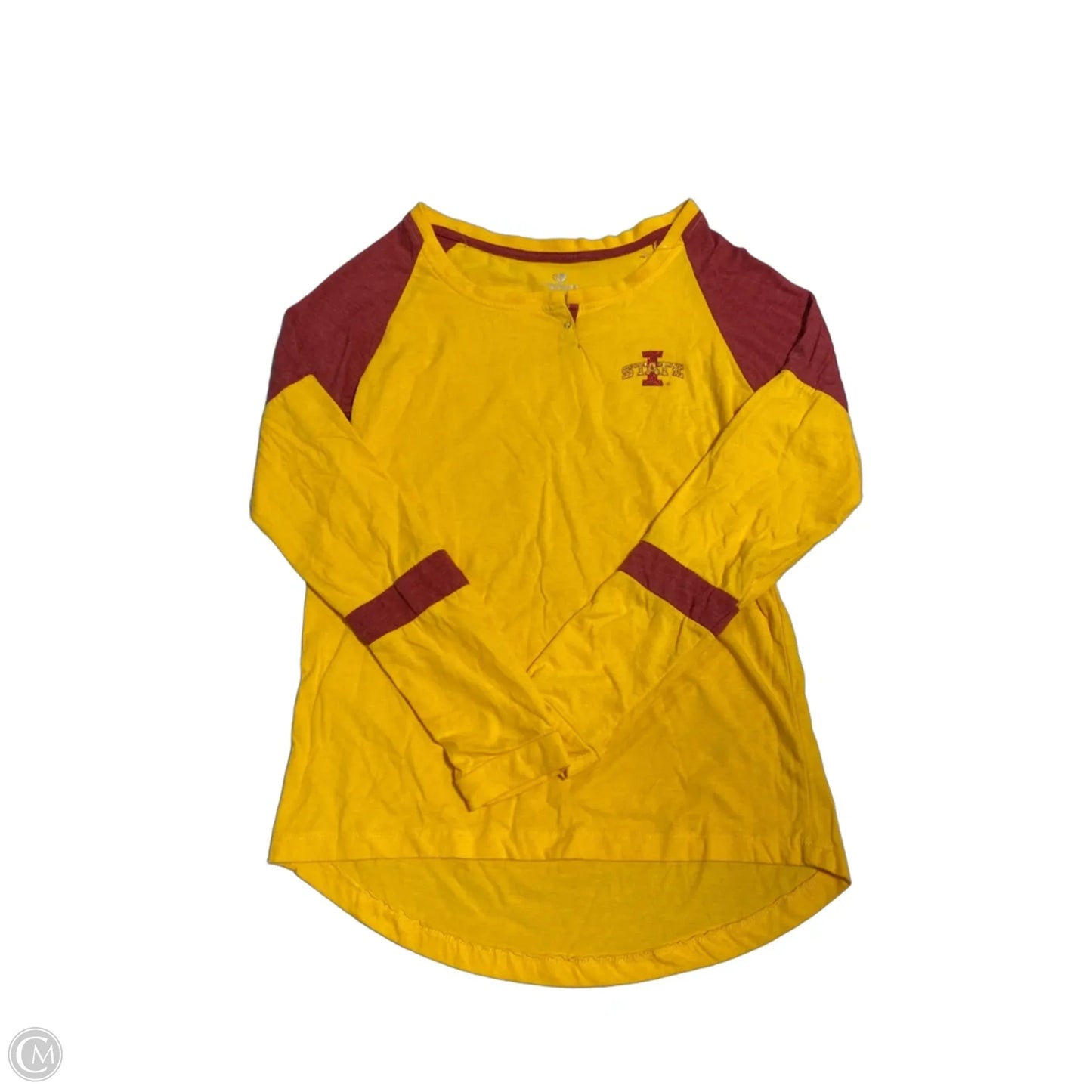 Top Long Sleeve By Colosseum In Red & Yellow, Size: M