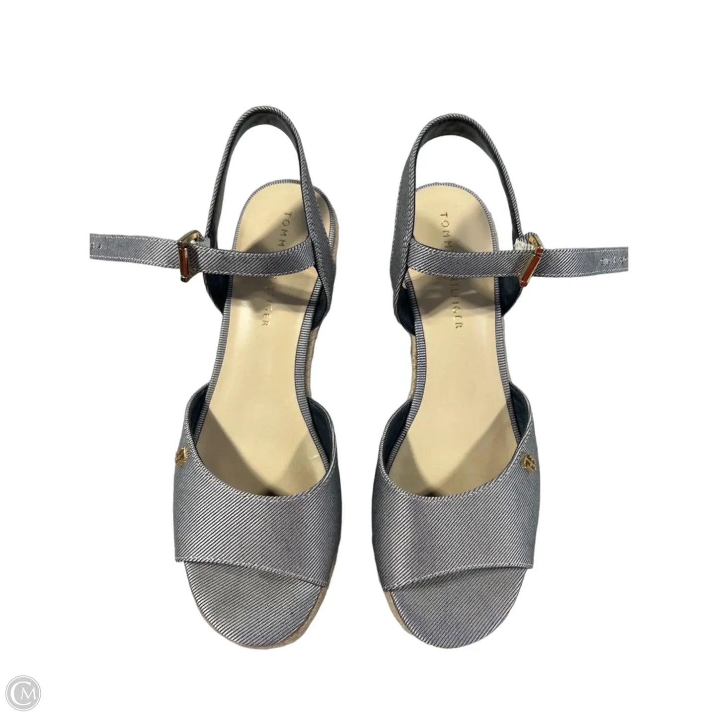 Shoes Heels Wedge By Tommy Hilfiger In Blue, Size: 8.5