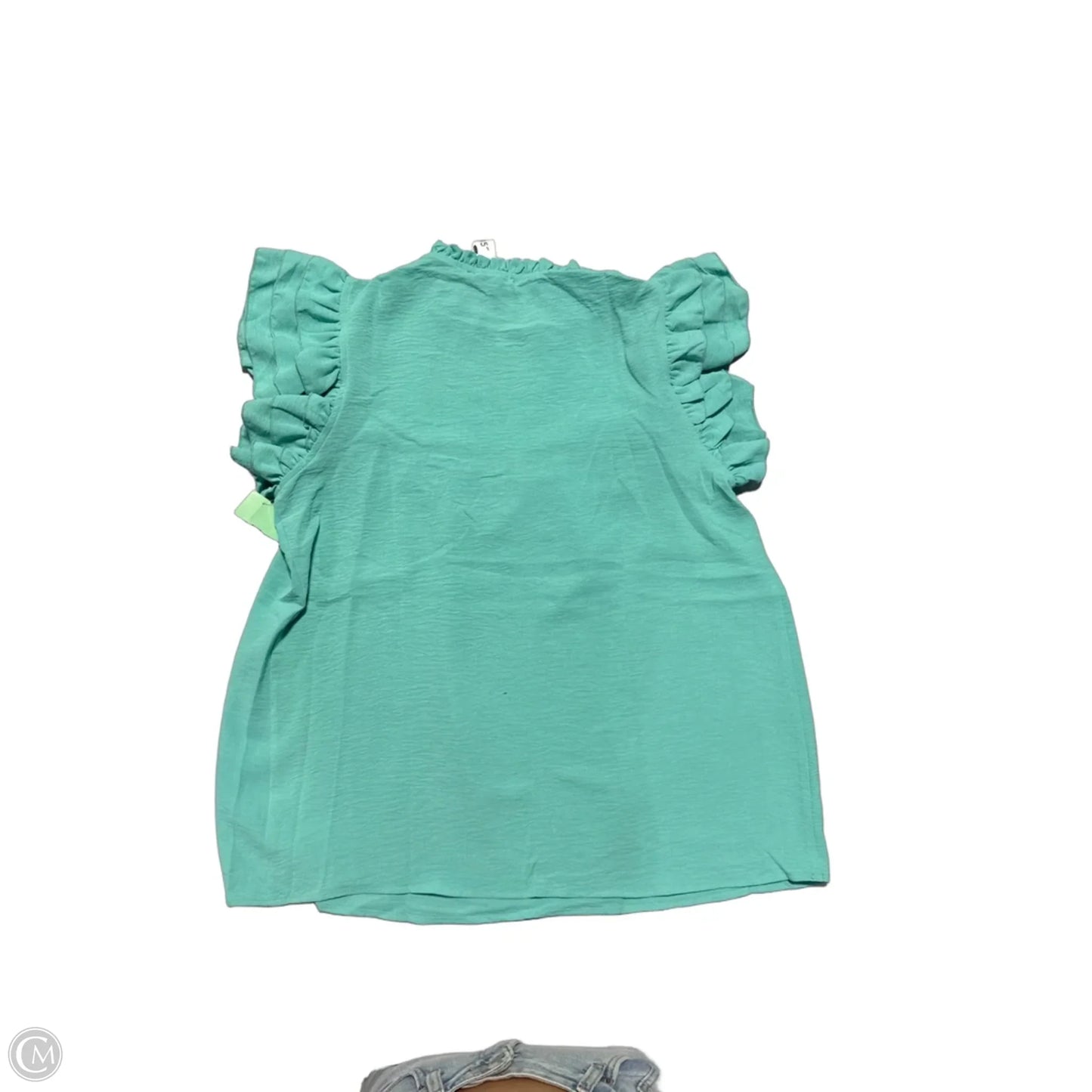 Top Short Sleeve By Cmc In Aqua, Size: M