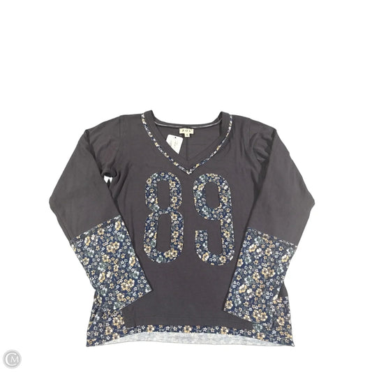 Top Long Sleeve By Pol In Grey, Size: S