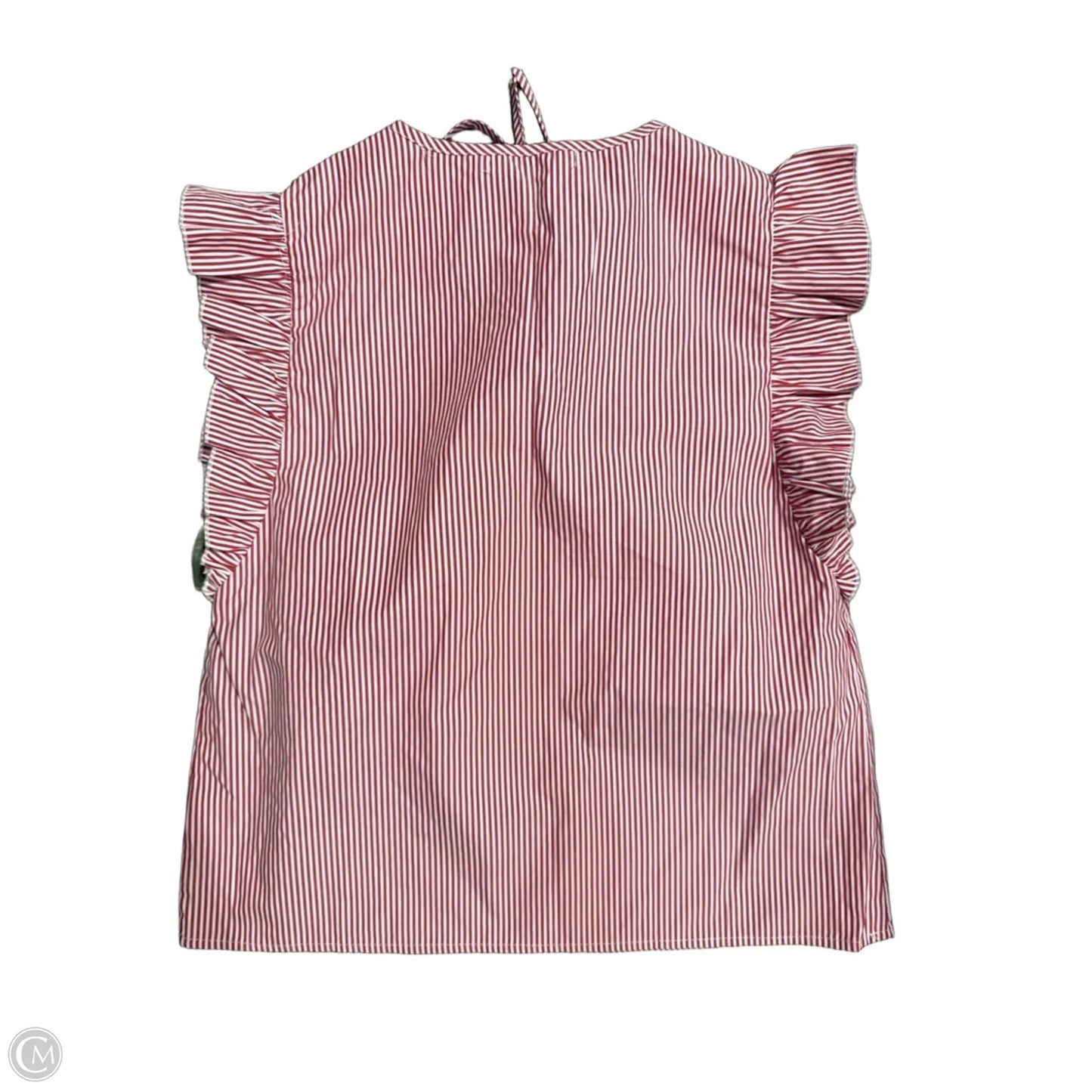 Top Short Sleeve By Miss Sparkling In Red & White, Size: S