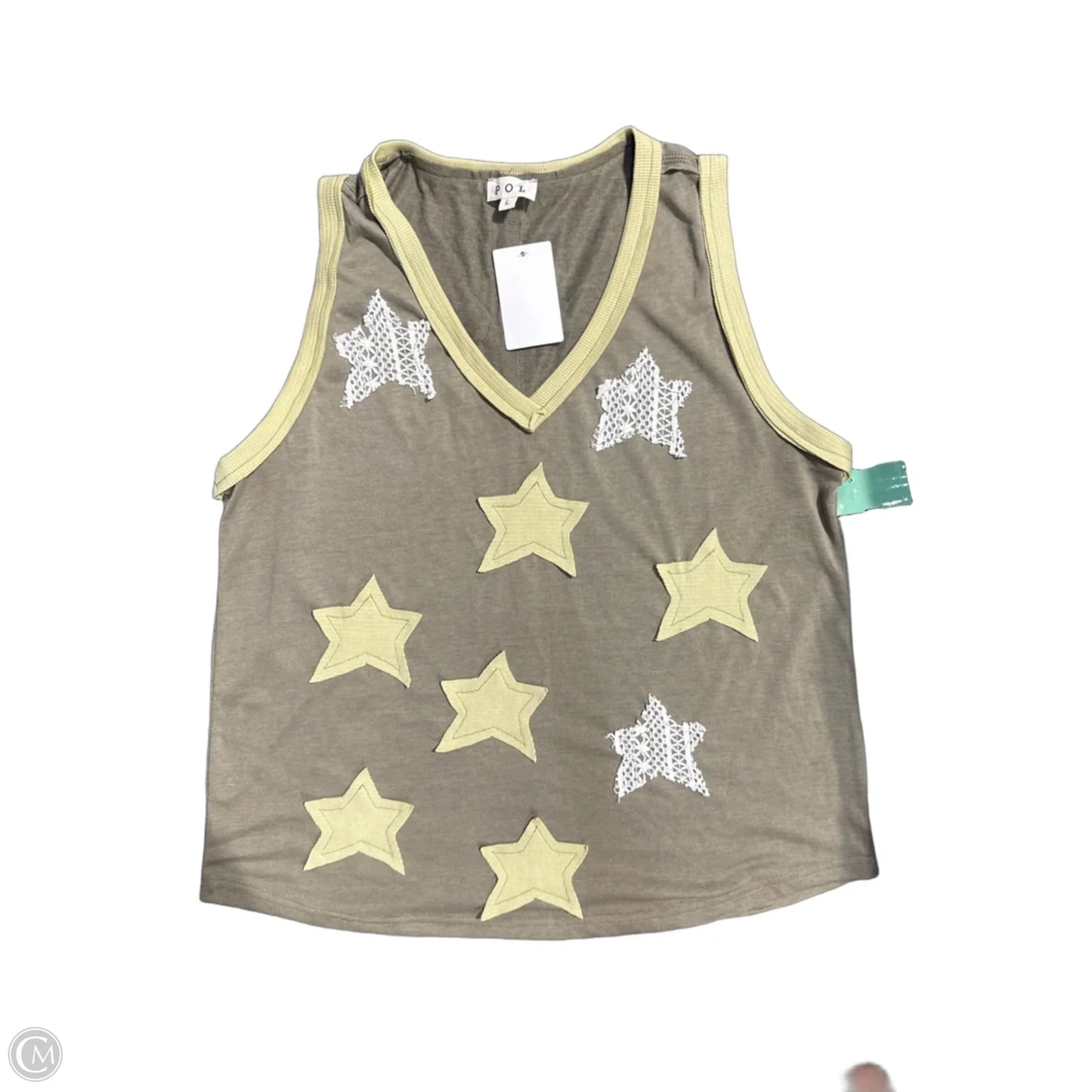 Tank Top By Pol In Green, Size: L