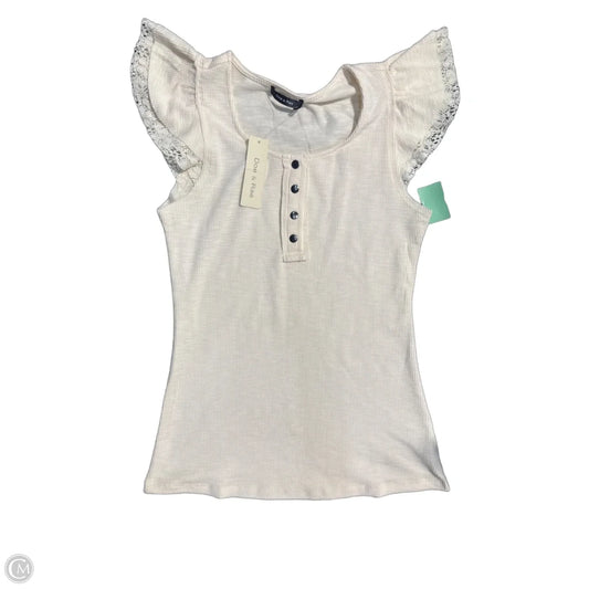 Top Short Sleeve By Doe & Rae In Cream, Size: S