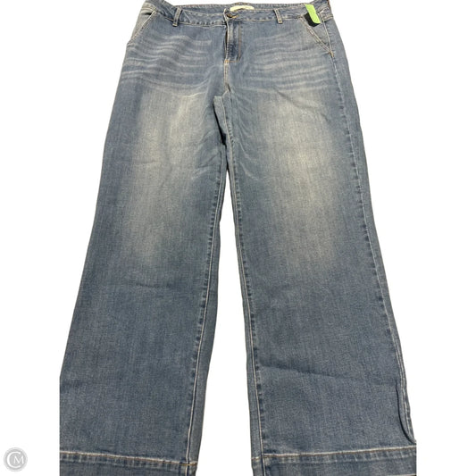 Jeans Wide Leg By Kancan In Blue Denim, Size: 20
