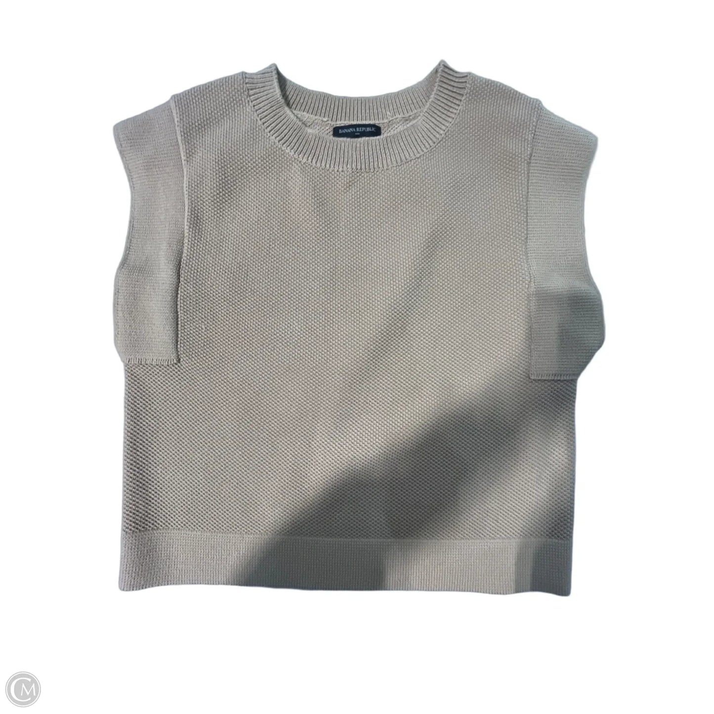 Sweater Short Sleeve By Banana Republic In Tan, Size: L