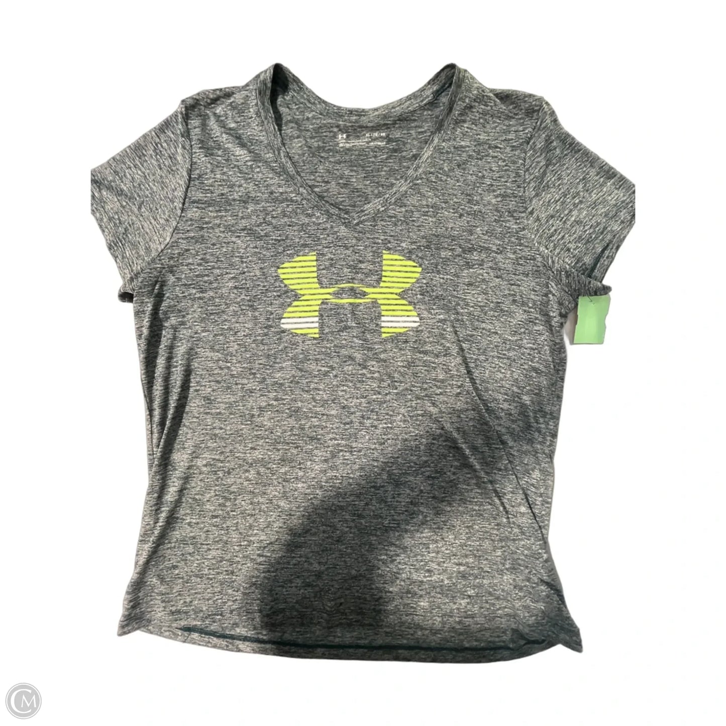 Athletic Top Short Sleeve By Under Armour In Green, Size: Xl